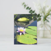 Lila und gelbe Blume Postkarte (Stehend Vorderseite)