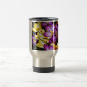 Lila und gelbe Blume Reisebecher (Mittel)