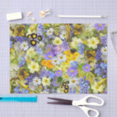 Lila und gelbe Blume Seidenpapier (Handwerk)