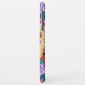 Lila und gelbe Blumenmuster Case-Mate iPhone Hülle (Hinten/Links)