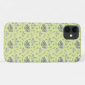 lila und gelbe Blumenmuster Case-Mate iPhone Hülle (Rückseite (Horizontal))