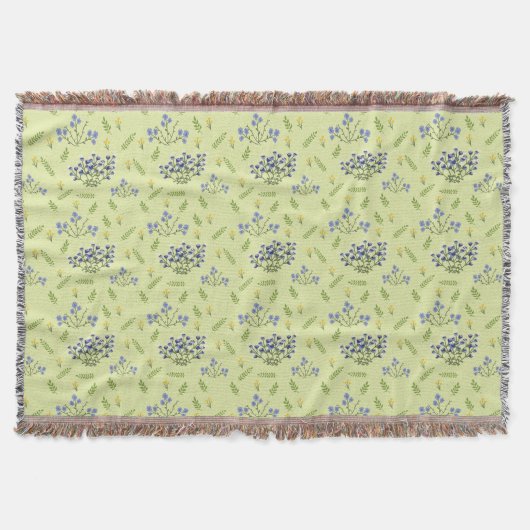 lila und gelbe Blumenmuster Decke (Vorderseite)