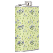 lila und gelbe Blumenmuster Flachmann (Rechts)