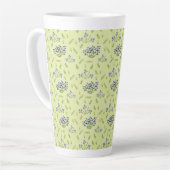lila und gelbe Blumenmuster Milchtasse (Linke Ecke)