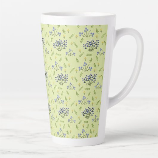 lila und gelbe Blumenmuster Milchtasse (Rechts)