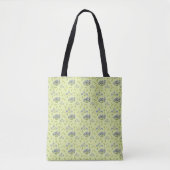 lila und gelbe Blumenmuster Tasche (Vorderseite)
