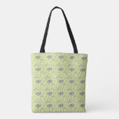lila und gelbe Blumenmuster Tasche (Rückseite)