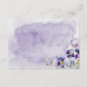 Lila und gelbe Blüten - Details Begleitkarte (Rückseite)