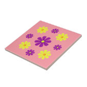 Lila und gelbe Frühlingsblumen für die Küche Fliese (Seite)