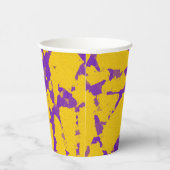 Lila und gelbe Gefärbte Krawatte Pappbecher (Rechts)