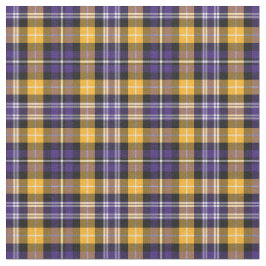 Lila und gelbe Goldsportarten Kariert Stoff