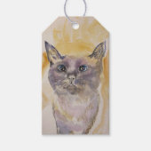 Lila und gelbe, Hübsche Geschenkmarke Geschenkanhänger (Vorderseite)