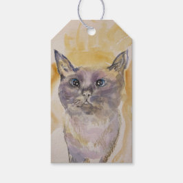 Lila und gelbe, Hübsche Geschenkmarke Geschenkanhänger