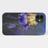 Lila und gelbe Iris Custom iPhone 5S Case (Rückseite (Horizontal))
