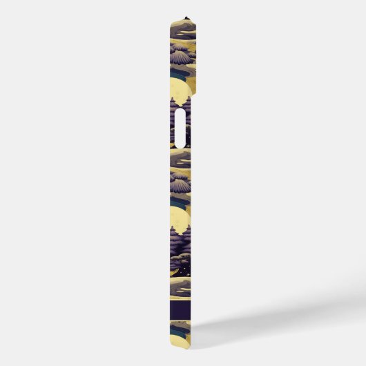 Lila und gelbe japanische Landschaft Case-Mate iPhone Hülle (Rückseite / Rechts)