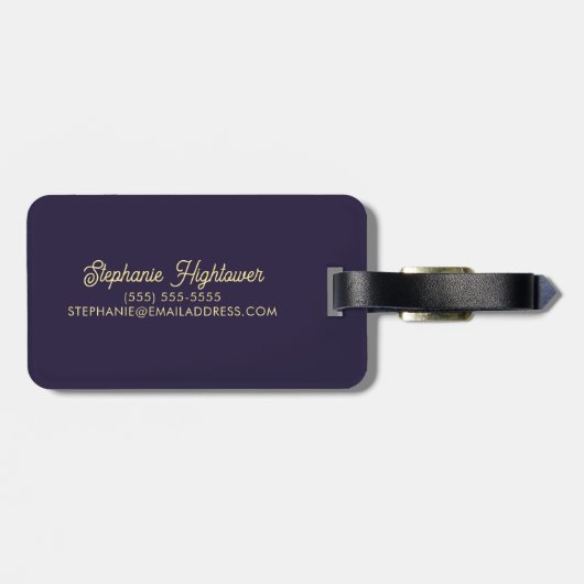 Lila und gelbe japanische Landschaft Gepäckanhänger (Rückseite horizontal)