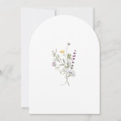 Lila und gelbe Kleine in der Blütendusche Einladung (Rückseite)