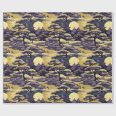 Lila und gelbe Landschaft Geschenkpapier (Flach)