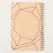 Lila und gelbe Linien - Kunstbuch Notizblock (Rückseite)