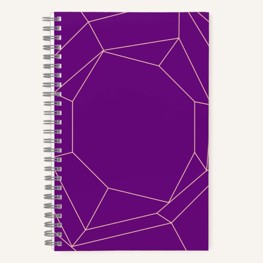 Lila und gelbe Linien - Kunstbuch Notizblock (Vorderseite)