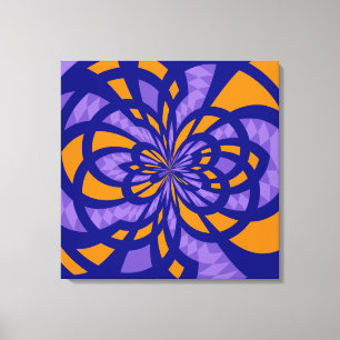 Lila und gelbe Mosaike Abstrakte Kunst Leinwanddruck