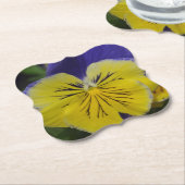 Lila und gelbe Pansy-Blume Untersetzer (angewinkelt)