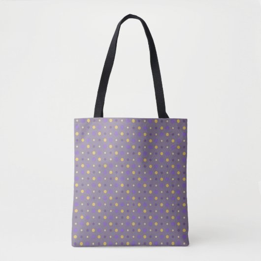 Lila und gelbe Punkte Tasche (Vorderseite)