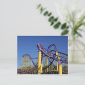 Lila und gelbe Rollbahn-Untersetzer Postkarte (Stehend Vorderseite)