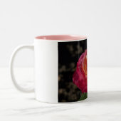 Lila und gelbe Rosen-Kaffee-Tasse Zweifarbige Tasse (Links)