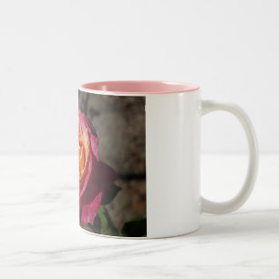 Lila und gelbe Rosen-Kaffee-Tasse Zweifarbige Tasse