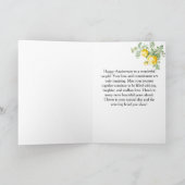 Lila und gelbe Rosen Modernes Boho Jubiläum Einladung (Innenseite)