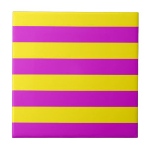 Lila und gelbe Streifen Fliese