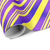 Lila und gelbe Streifen Geschenkpapier (Rolleneckpunkt)
