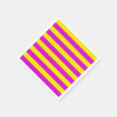 Lila und gelbe Streifen Serviette (Ecke)