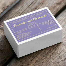 Lila und gelbe wasserdichte Kosmetikmarke Lebensmitteletikett