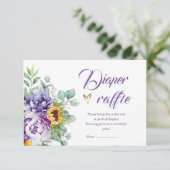 Lila und gelbe Windeldrehung Einladung (Stehend Vorderseite)