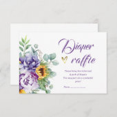 Lila und gelbe Windeldrehung Einladung (Vorne/Hinten)