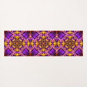Lila und gelber Gemusterter Yogamat Yogamatte (Rückseite (Horizontal))