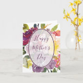 Lila und gelber Muttertag Karte (Gelbe Blume)