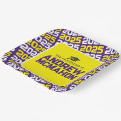 Lila und gelber Personalisierter Abschluss Pappteller (Gewinkelt)