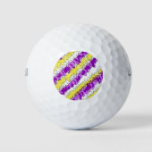 Lila und gelber Spritzer gestört Golfball (Vorderseite)