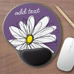 Lila und gelber weißlicher Daisy-Text Gel Mousepad<br><div class="desc">Ein Zen-und skurrile,  Hipster-Kunstwerk. Sie können einen Namen,  ein Monogramm oder einen anderen benutzerdefinierten Text hinzufügen. Wenn Sie die Kunst verschieben möchten,  klicken Sie auf die Schaltfläche Anpassen,  um Änderungen vorzunehmen.</div>