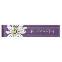 Lila und gelber weißlicher Daisy-Text