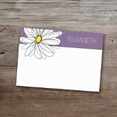 Lila und gelber weißlicher Daisy-Text Post-it Klebezettel