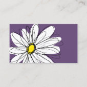Lila und gelber weißlicher Daisy-Text Visitenkarte (Vorderseite)