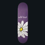 Lila und gelber Whimsical-Daisy-Skripttext Skateboard<br><div class="desc">Ein Zen-und skurrile,  Hipster-Kunstwerk. Sie können einen Namen,  ein Monogramm oder einen anderen benutzerdefinierten Text hinzufügen. Wenn Sie die Kunst verschieben möchten,  klicken Sie auf die Schaltfläche Anpassen,  um Änderungen vorzunehmen.</div>