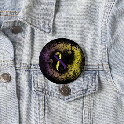 Lila und gelbes Bewusstsein Button (Beispiel)