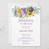 Lila und gelbes Brautparty Einladung (Vorderseite)