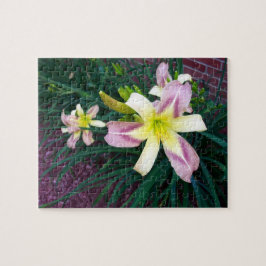 Lila und gelbes Lily-Puzzle Puzzle
