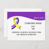 Lila und gelbes Multifunktionsherz Postkarte (Vorne/Hinten)